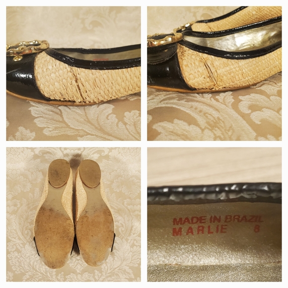 Elaine Turner "Marlie" Raffia Woven Straw Ballet Flats - Picture 8 of 8